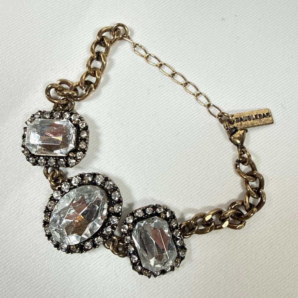 BaubleBar Chunky Rhinestone Tennis Bracelet Vintage Aesthetic EUC